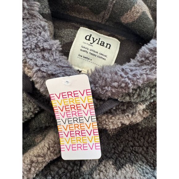 Dylan Evereve Women’s Knobby Camo Hoodie Sz S Textured Pullover  Cozy NWT - Picture 4 of 4